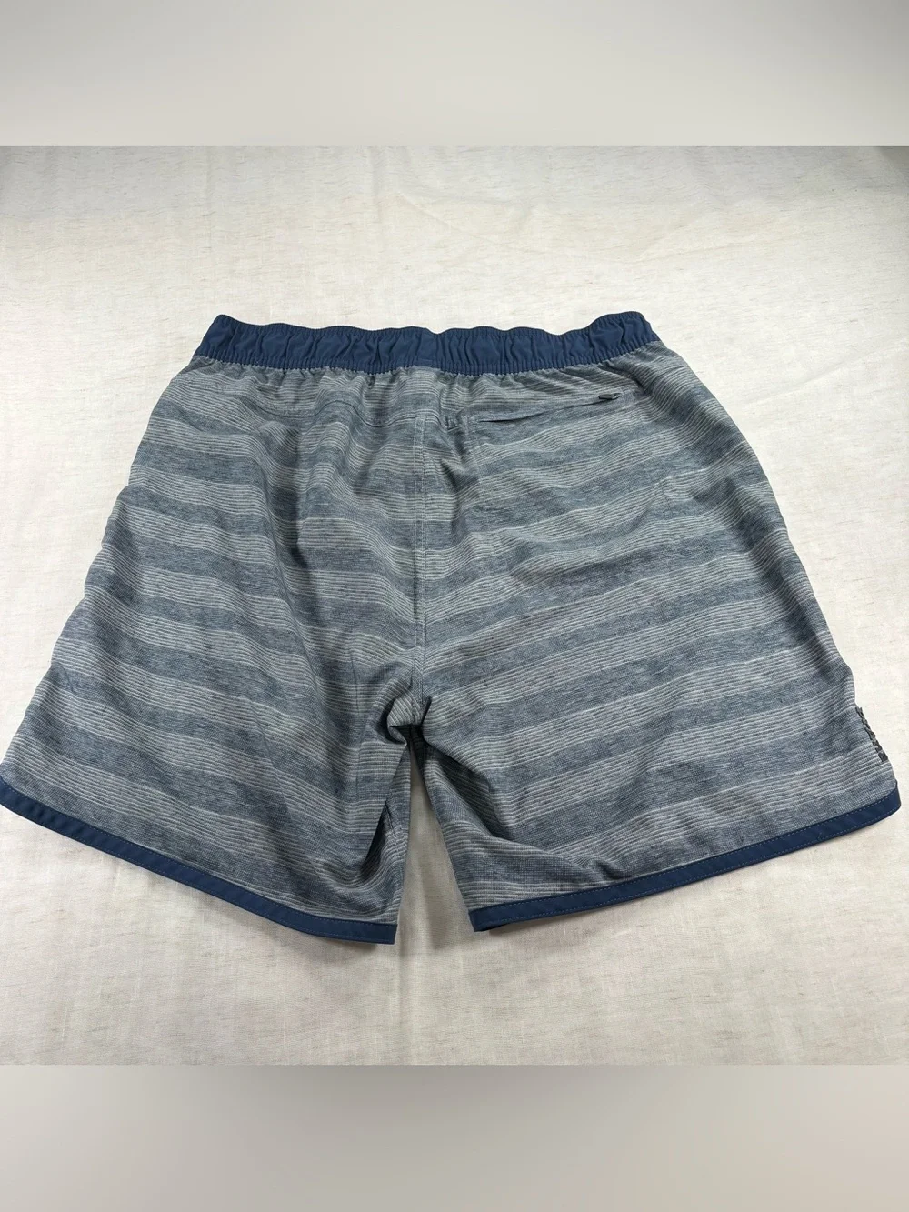 PrAna Striped Blue Knit Swim Shorts